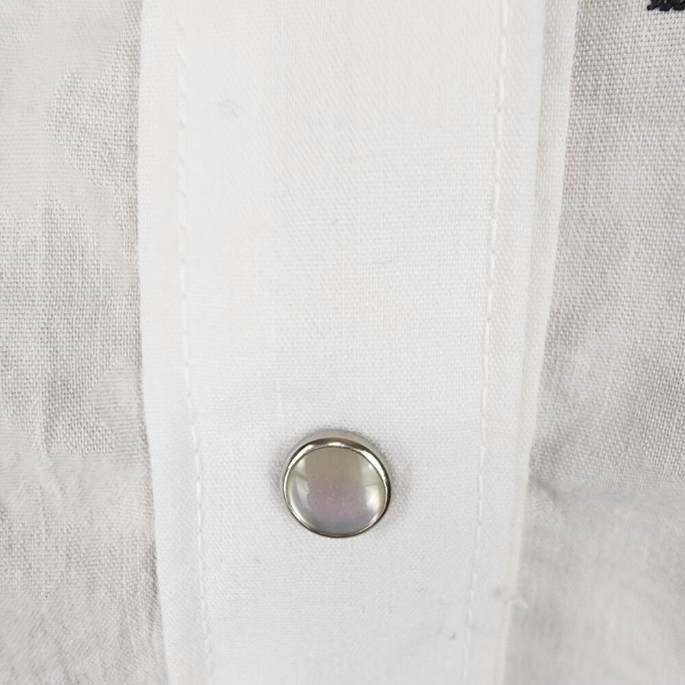 Vtg Miss Rodeo America White Shirt Size 13/14 Horses western cowgirl pearl snaps - Picture 10 of 10